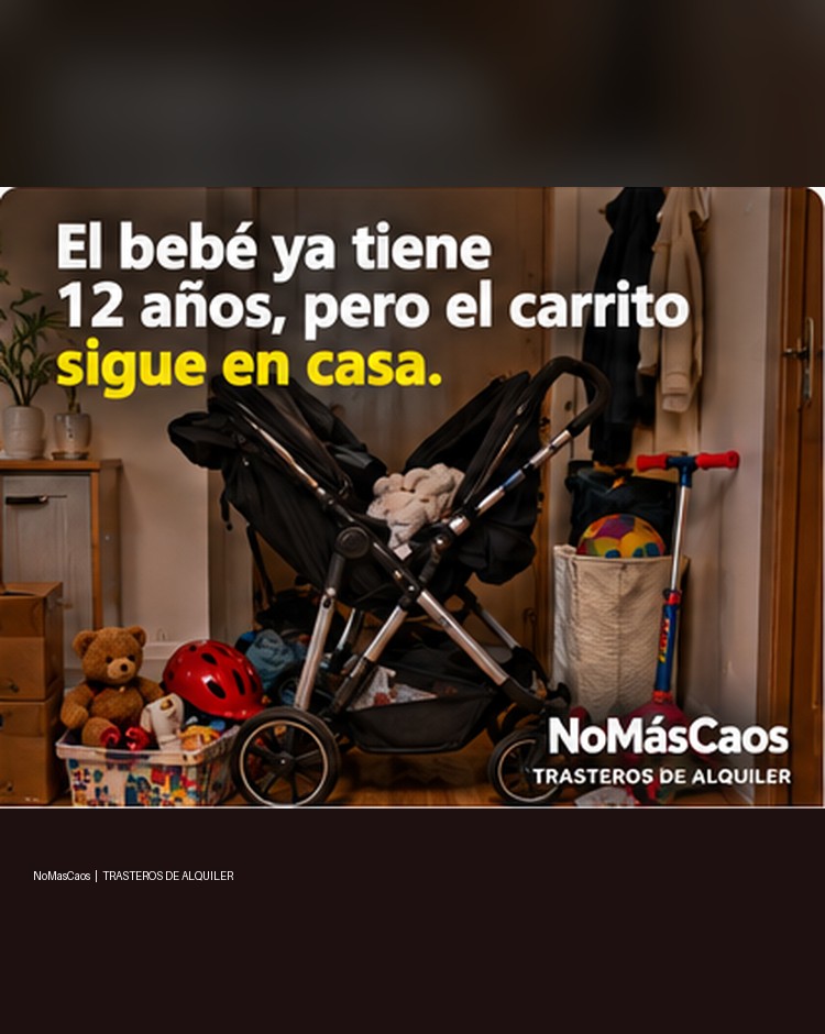 El bebé ya tiene 12 años, pero el carrito sigue en casa.
